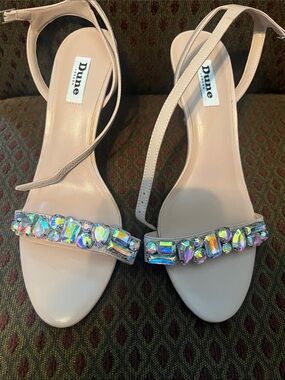 Dune London Nude Crystal Strap Heels S103